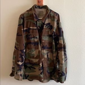Vintage Camouflage Army Jacket
